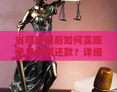 省呗逾期后如何实现免息分期还款？详细操作指南来了！