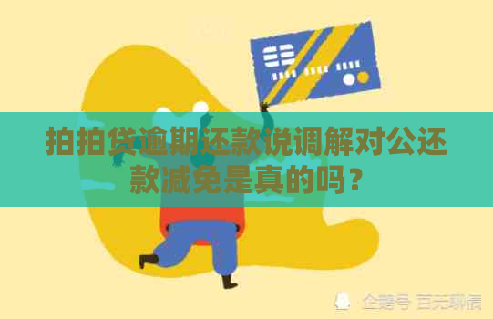 逾期还款说调解对公还款减免是真的吗？