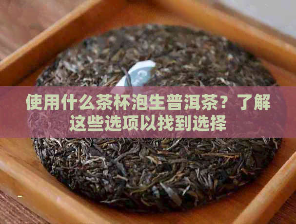 使用什么茶杯泡生普洱茶？了解这些选项以找到选择