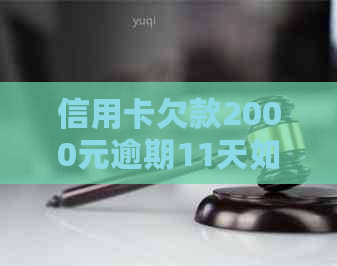 信用卡欠款2000元逾期11天如何妥善应对？