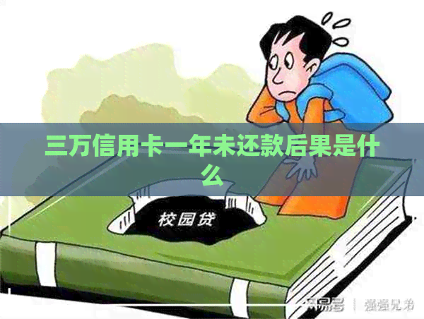 三万信用卡一年未还款后果是什么