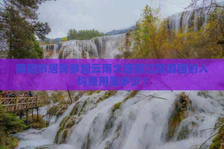 南阳市居民参加云南大理丽江旅游团的人均费用是多少？