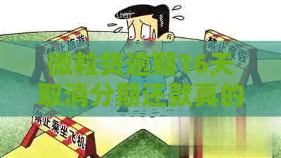 微粒贷逾期16天取消分期还款真的吗？如何应对？