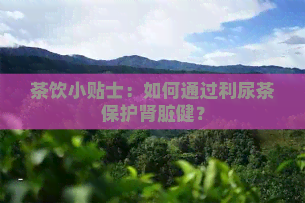 茶饮小贴士：如何通过利尿茶保护肾脏健？