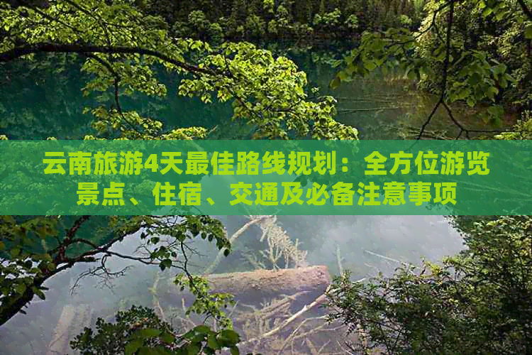 云南旅游4天更佳路线规划：全方位游览景点、住宿、交通及必备注意事项