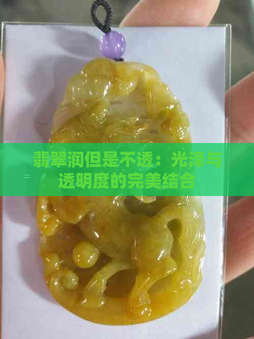 翡翠润但是不透：光泽与透明度的完美结合