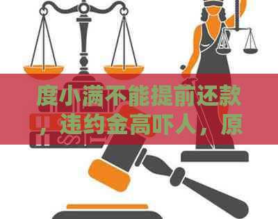 度小满不能提前还款，违约金高吓人，原因及解决办法