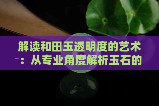 解读和田玉透明度的艺术：从专业角度解析玉石的清澈度