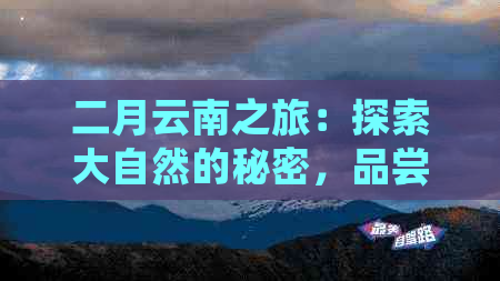 二月云南之旅：探索大自然的秘密，品尝地道美食，体验异国文化